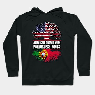 American Grown with Portuguese Roots USA Flag Hoodie